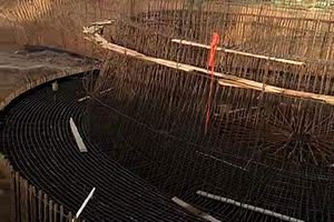 吉林砼烟囱新建施工现场